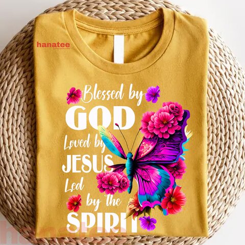 Blessed By God Loved By Jesus Butterfly  