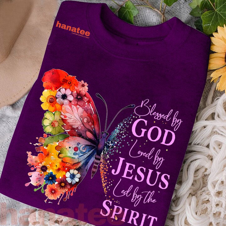 Blessed By God Loved By Jesus Butterfly  