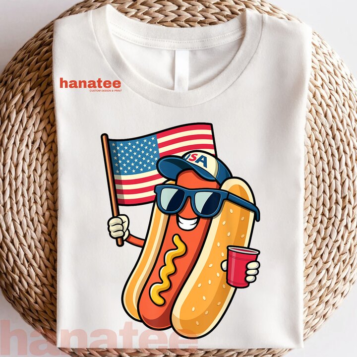 4th of July Hotdog Funny Patriotic 