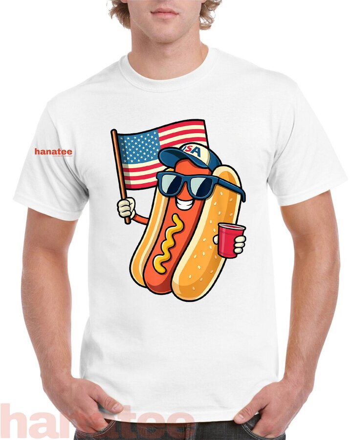 4th of July Hotdog Funny Patriotic 