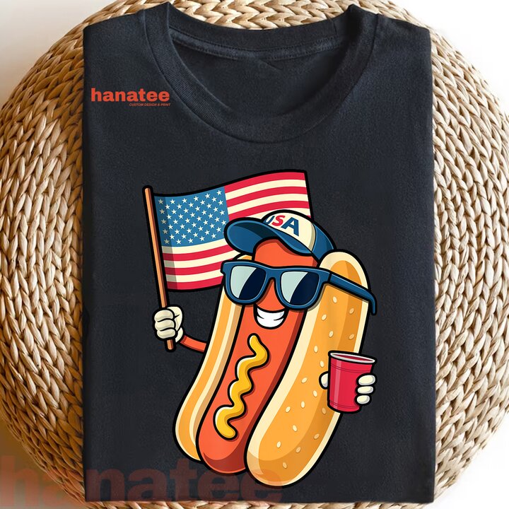 4th of July Hotdog Funny Patriotic 