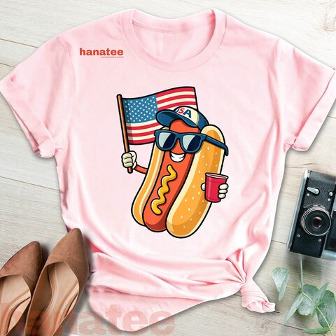4th of July Hotdog Funny Patriotic 