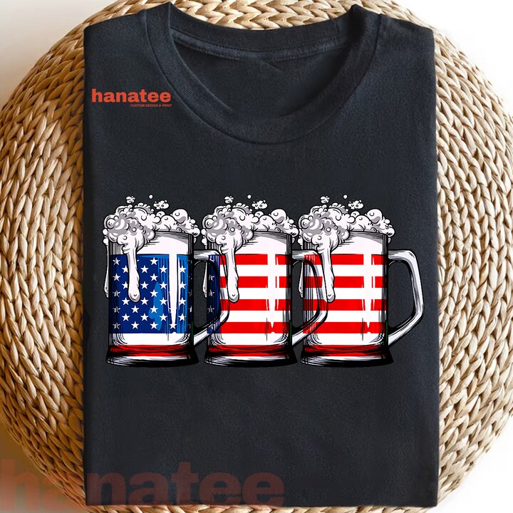 Beer American Flag Merica Drinking  