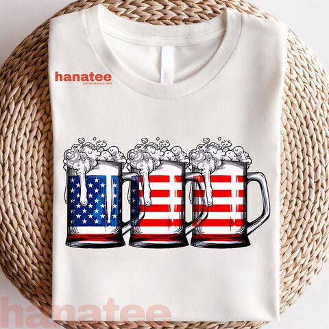 Beer American Flag Merica Drinking  