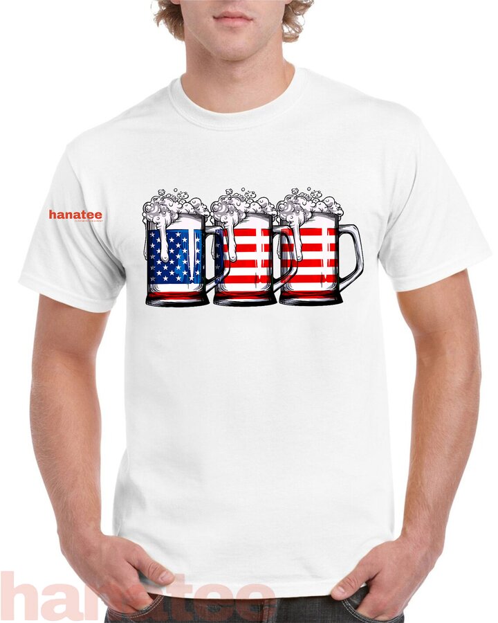 Beer American Flag Merica Drinking  