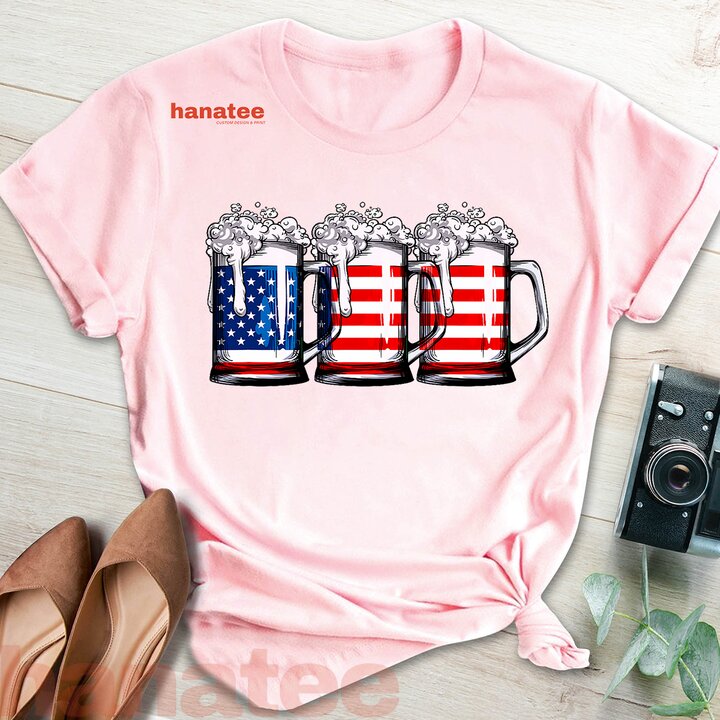 Beer American Flag Merica Drinking  