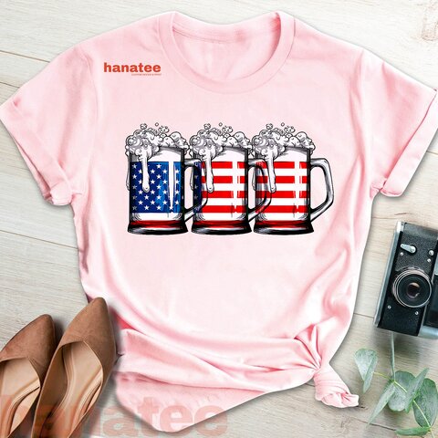 Beer American Flag Merica Drinking  