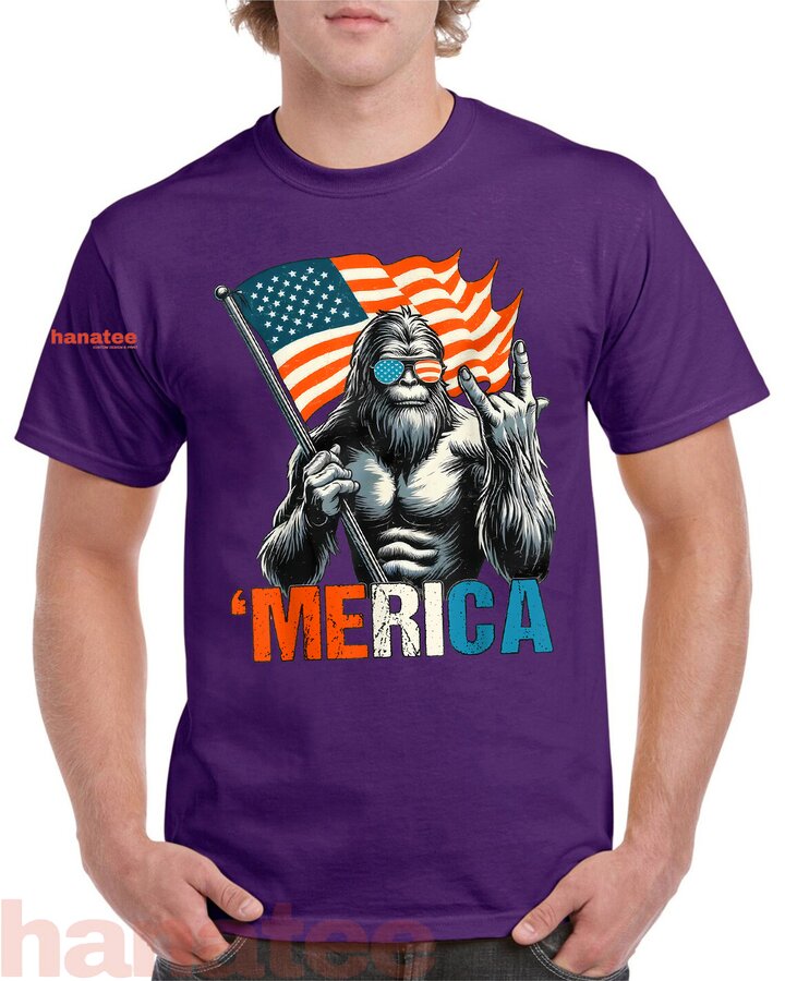 Bigfoot Merica Rock Patriotic  