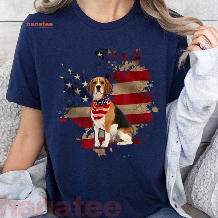 Beagle American Bandana Vintage Patriotic  