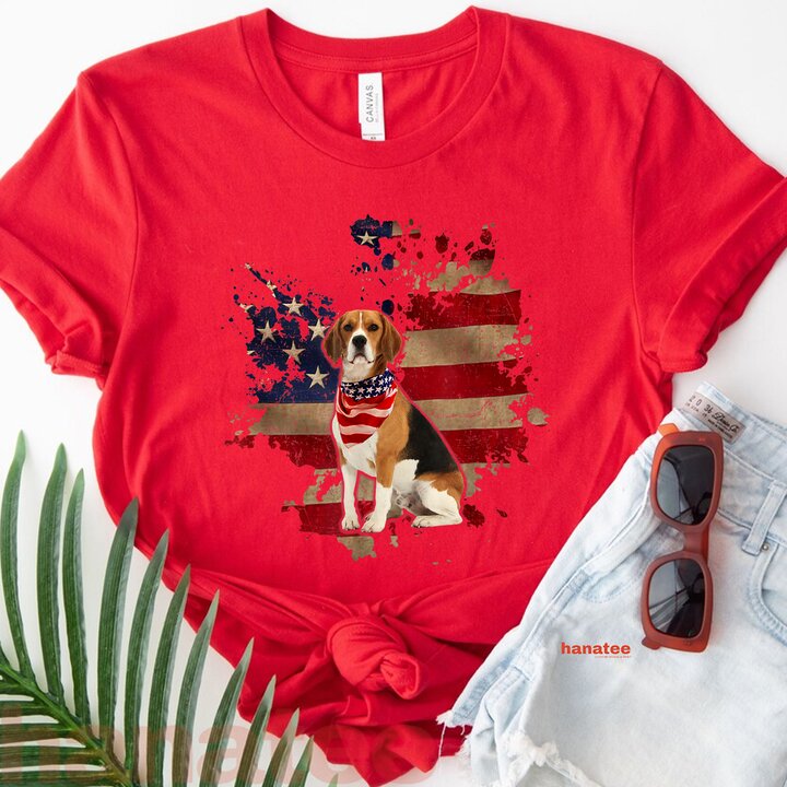 Beagle American Bandana Vintage Patriotic  