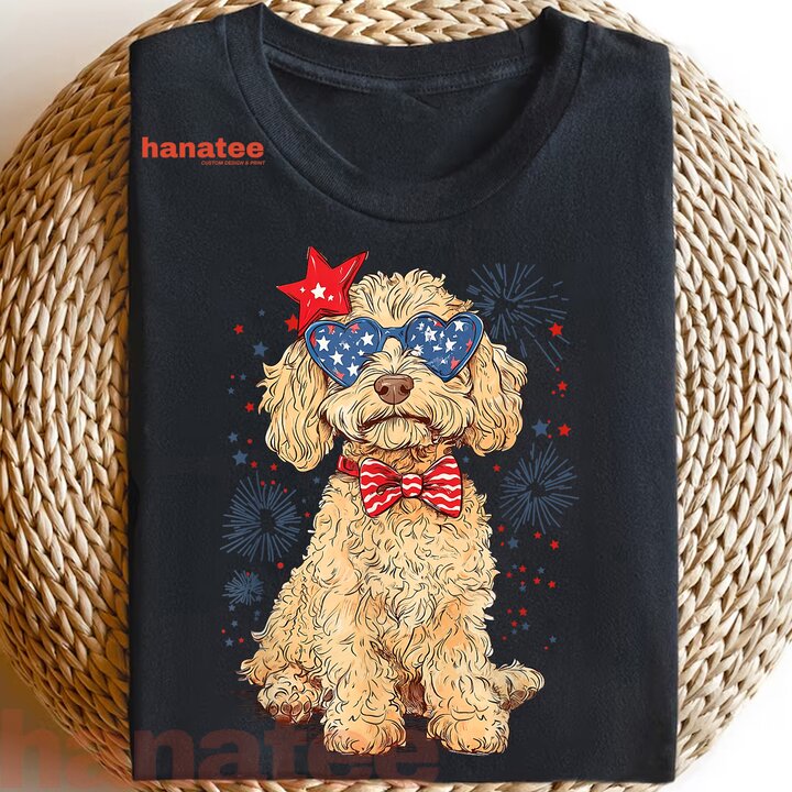 Goldendoodle 4th of July Patriotic  