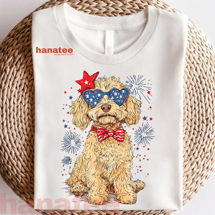 Goldendoodle 4th of July Patriotic  