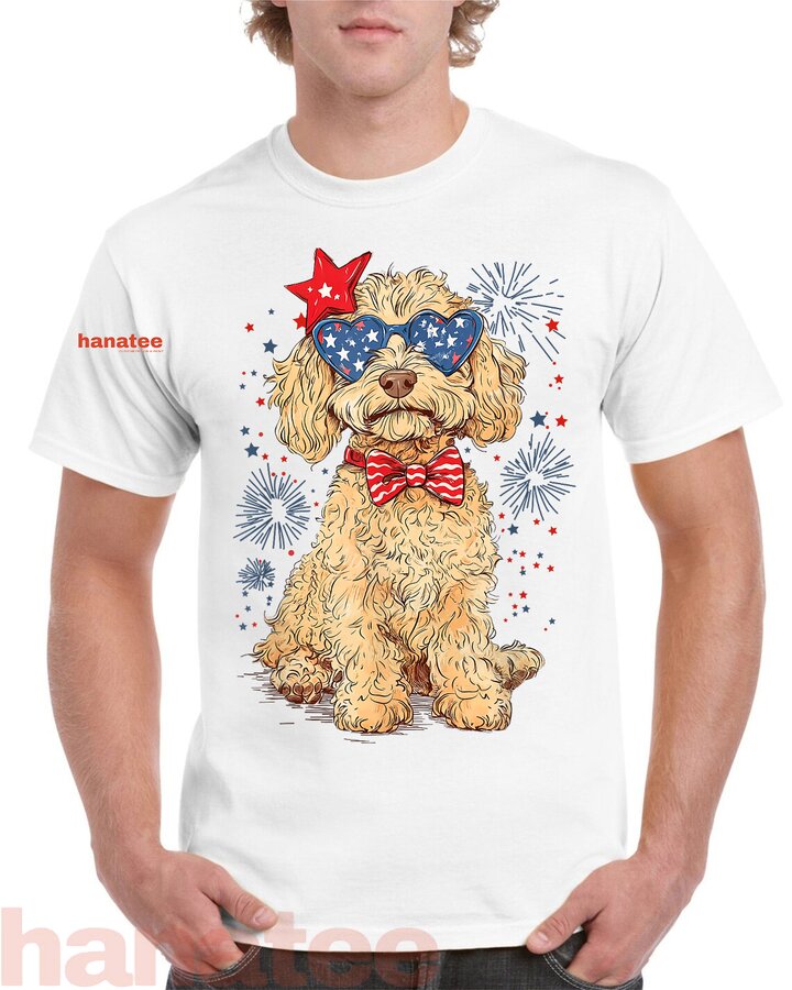 Goldendoodle 4th of July Patriotic  