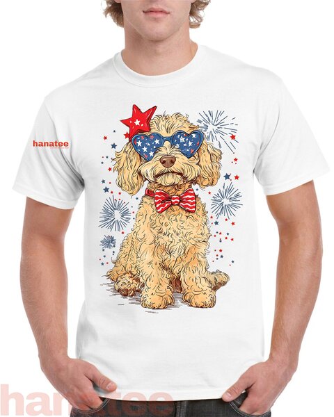 Goldendoodle 4th of July Patriotic  