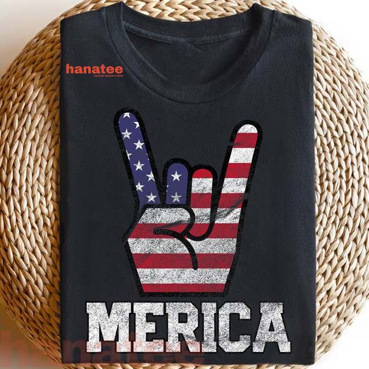 Merica Rock Sign 4th of July Vintage  
