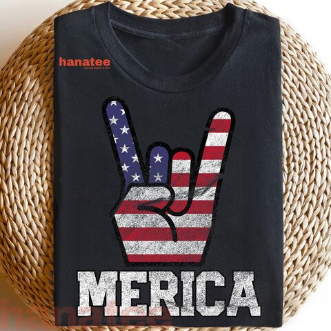Merica Rock Sign 4th of July Vintage  