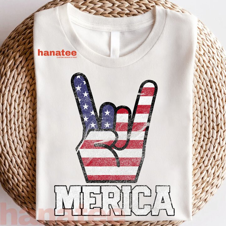 Merica Rock Sign 4th of July Vintage  