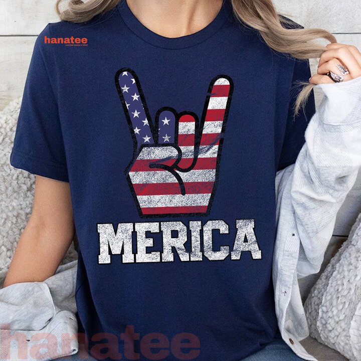Merica Rock Sign 4th of July Vintage  