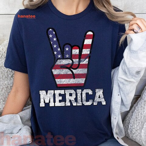 Merica Rock Sign 4th of July Vintage  