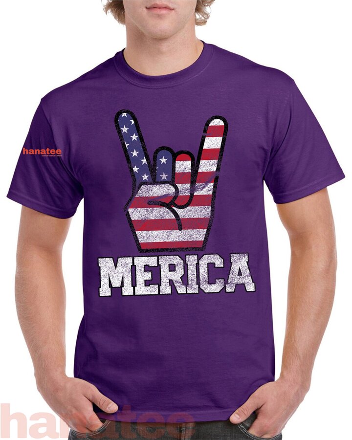 Merica Rock Sign 4th of July Vintage  