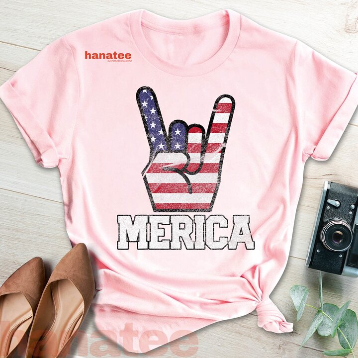 Merica Rock Sign 4th of July Vintage  