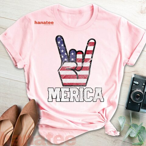 Merica Rock Sign 4th of July Vintage  