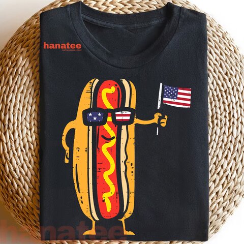 Hotdog Sunglasses American Flag  