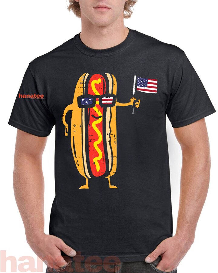 Hotdog Sunglasses American Flag  
