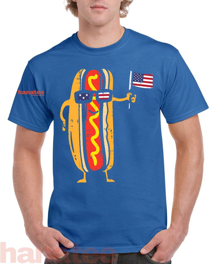Hotdog Sunglasses American Flag  