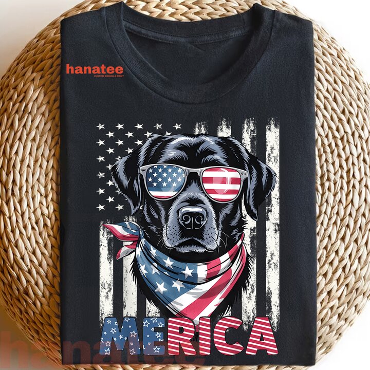 Labrador Retriever USA Flag 