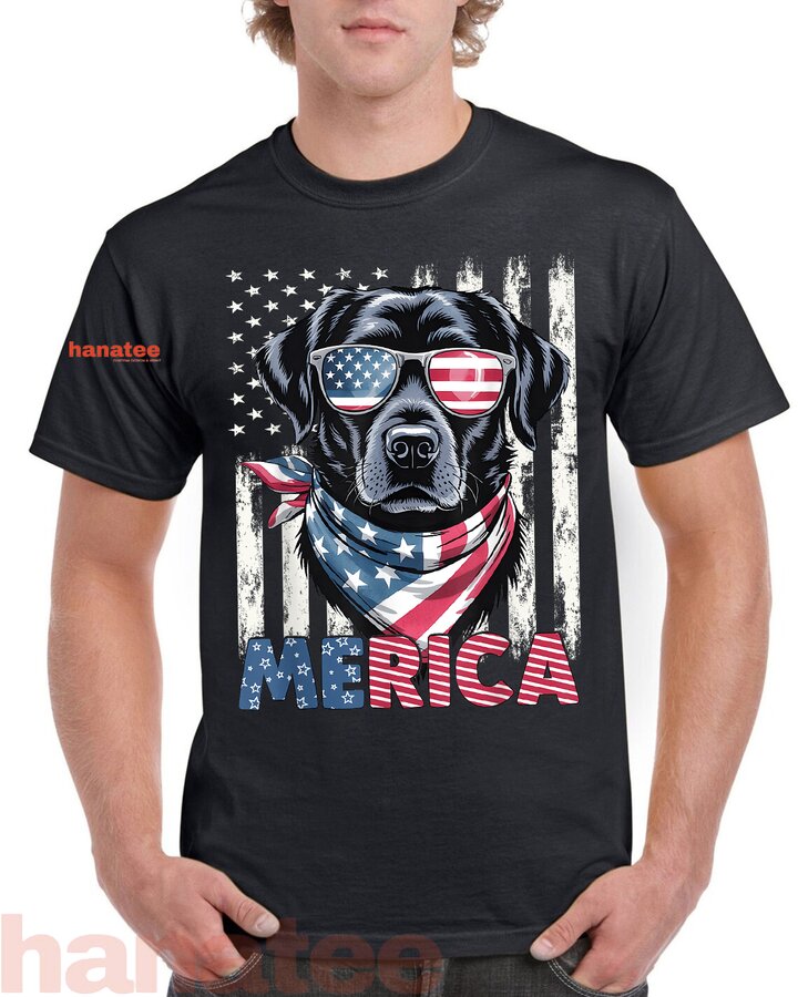 Labrador Retriever USA Flag 