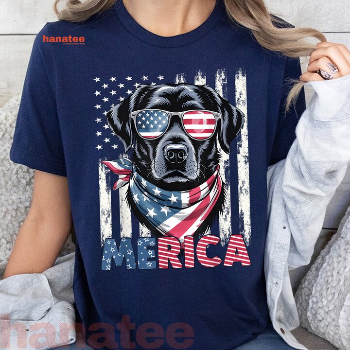 Labrador Retriever USA Flag 