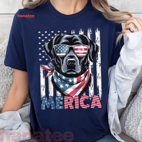 Labrador Retriever USA Flag 