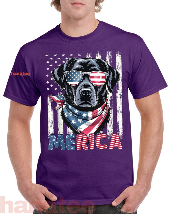 Labrador Retriever USA Flag 