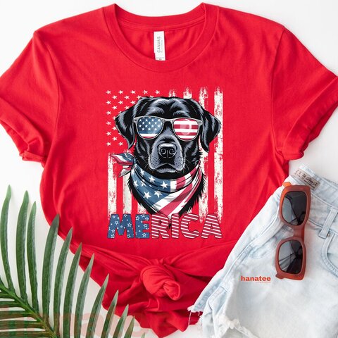 Labrador Retriever USA Flag 