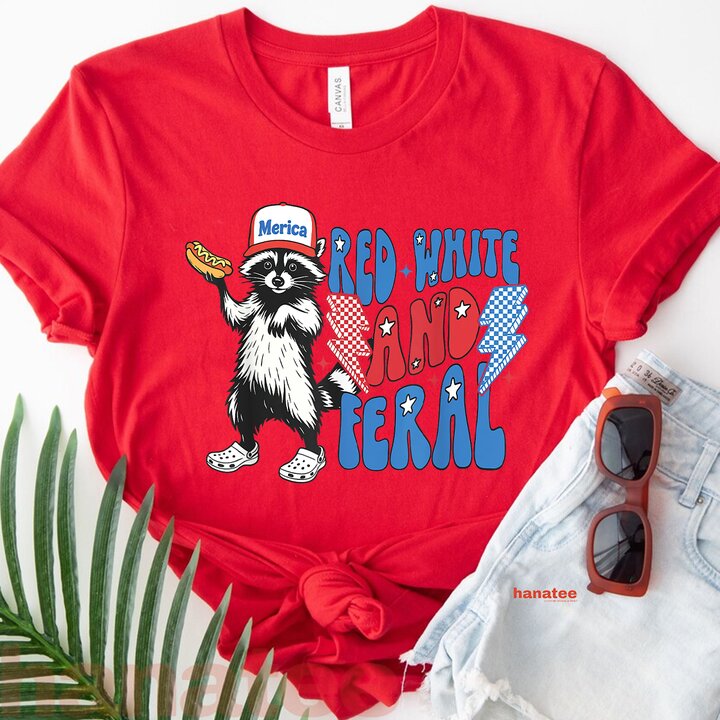 Feral Raccoon 4th of July Patriotic 