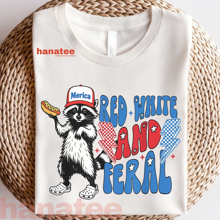 Feral Raccoon 4th of July Patriotic 