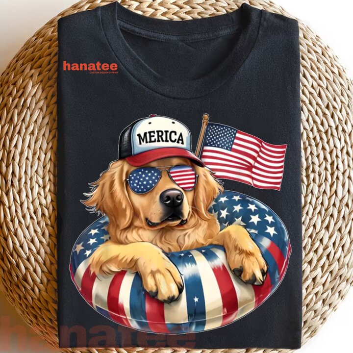 Funny Cute Dog Patriotic  