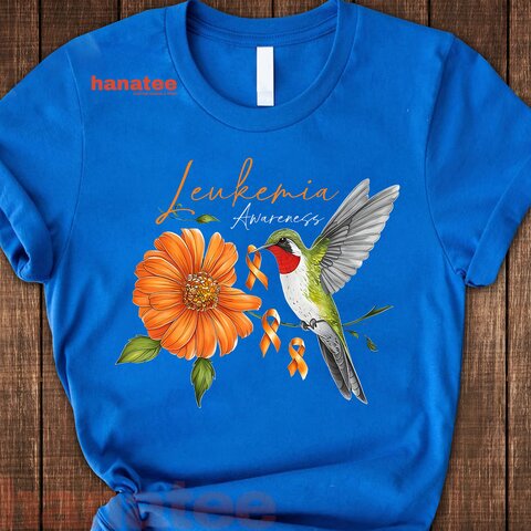 Hummingbird Orange Daisy Leukemia Awareness