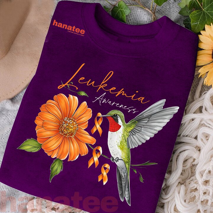 Hummingbird Orange Daisy Leukemia Awareness