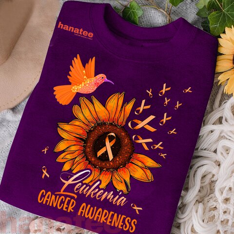 Hummingbird Orange Sunflower Leukemia Cancer Awareness