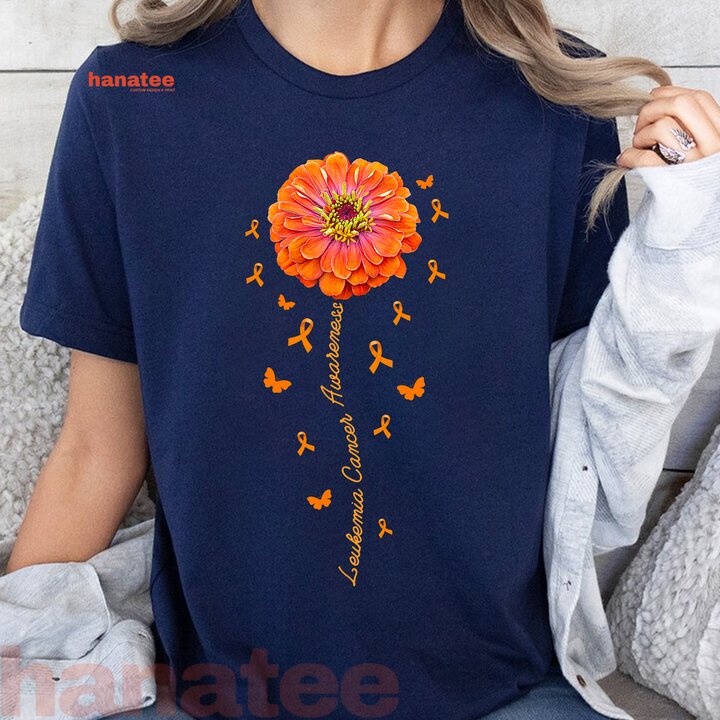 Orange Ribbon Flower Leukemia Awareness