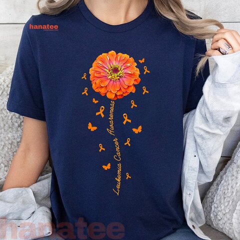 Orange Ribbon Flower Leukemia Awareness
