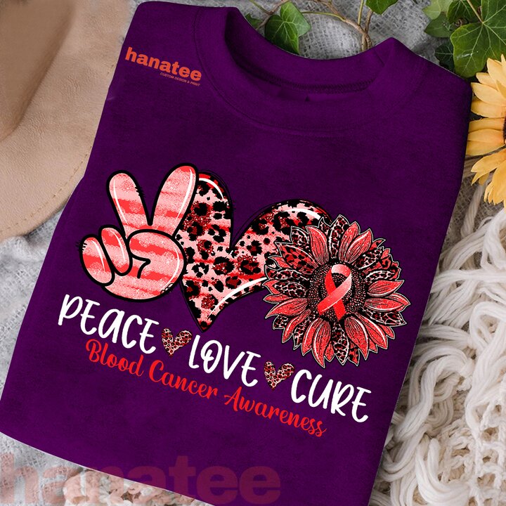 Peace Love Cure Blood Cancer Awareness