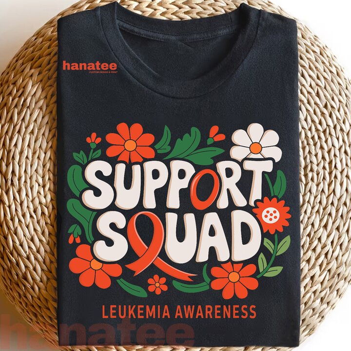 Support Squad Orange Ribbon Leukemia Blood Cancer