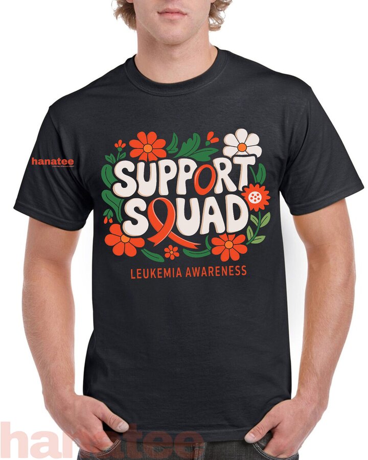 Support Squad Orange Ribbon Leukemia Blood Cancer