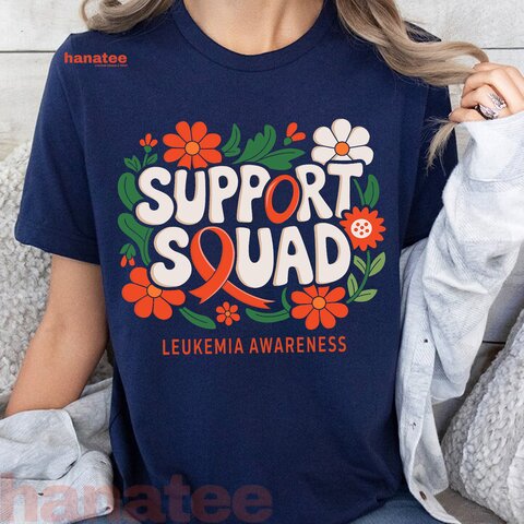 Support Squad Orange Ribbon Leukemia Blood Cancer