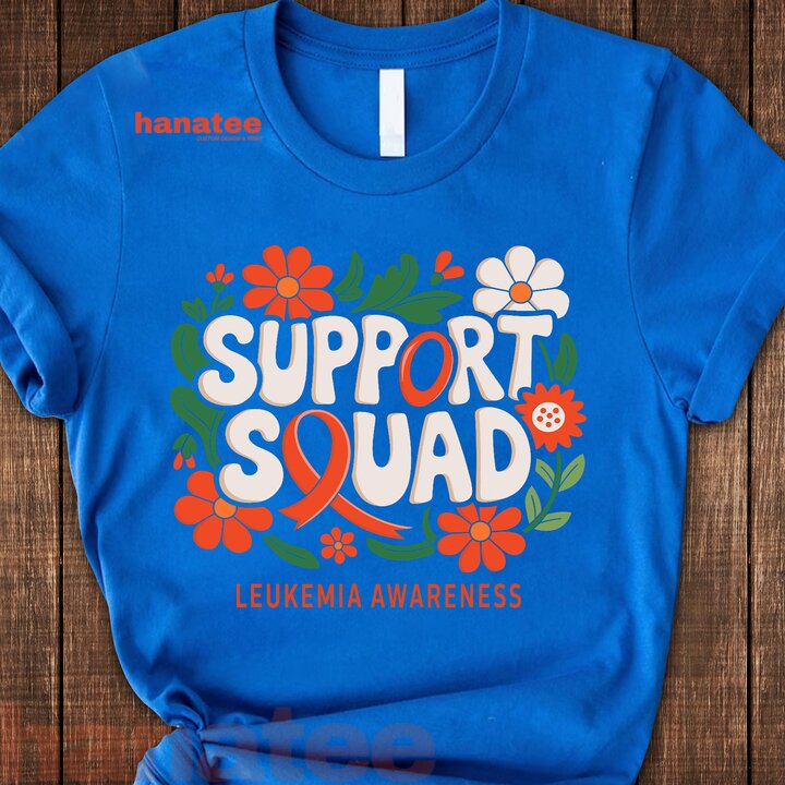 Support Squad Orange Ribbon Leukemia Blood Cancer