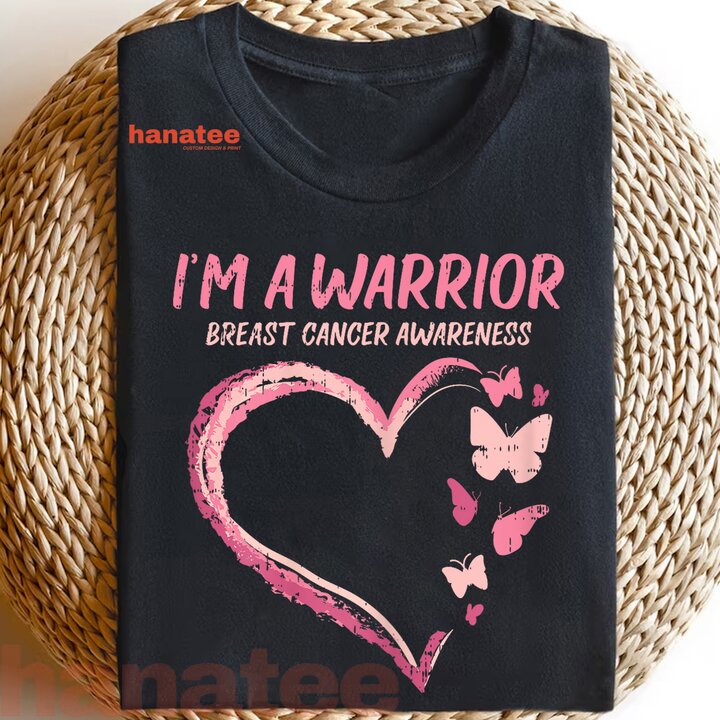 Warrior Heart Butterfly Breast Cancer Awareness  