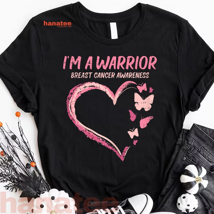 Warrior Heart Butterfly Breast Cancer Awareness  